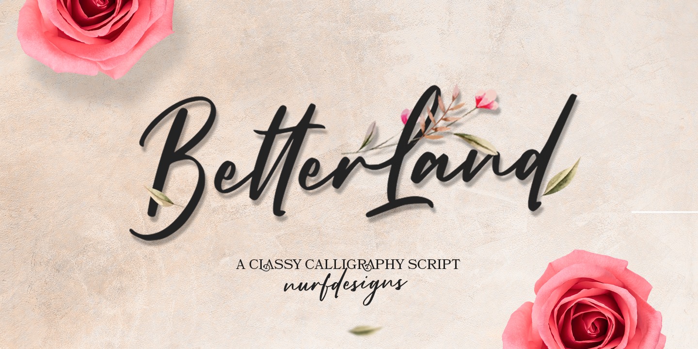 Better Land Font preview